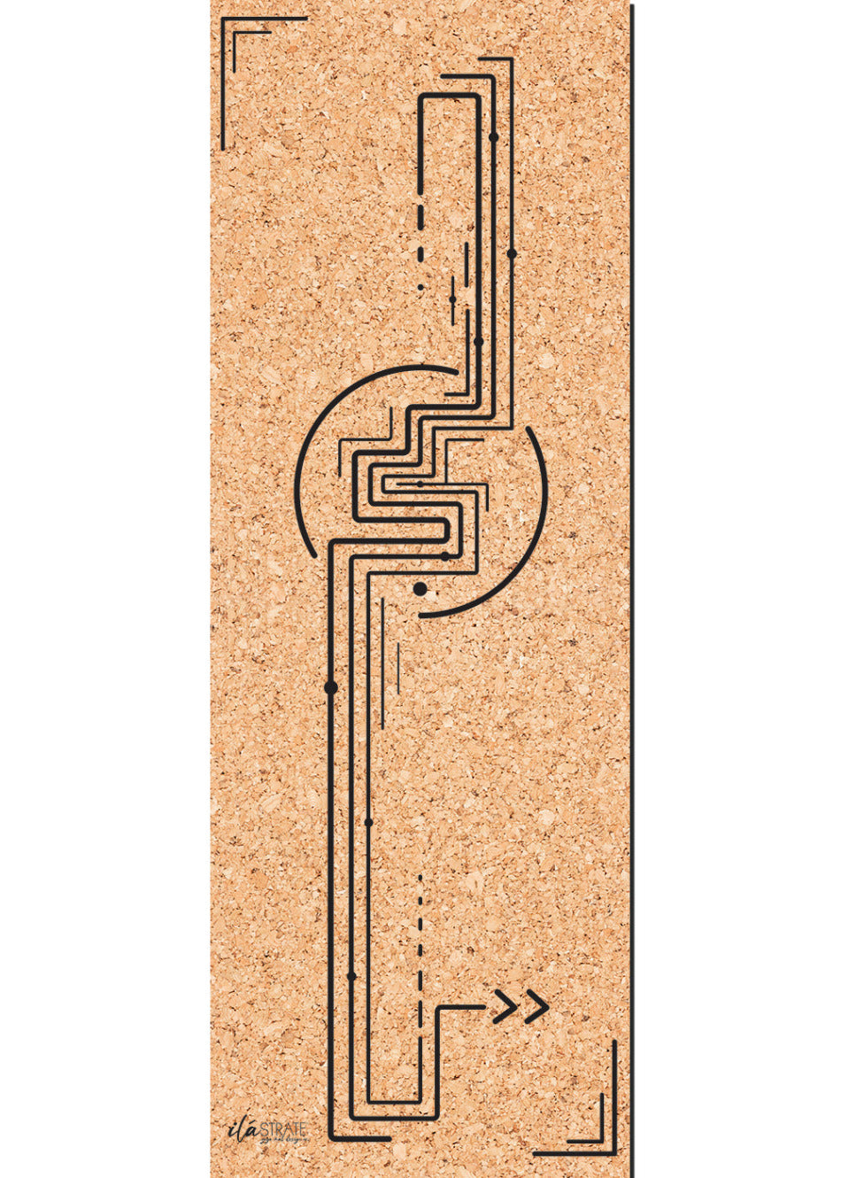 Circuit diagram on a cork background
