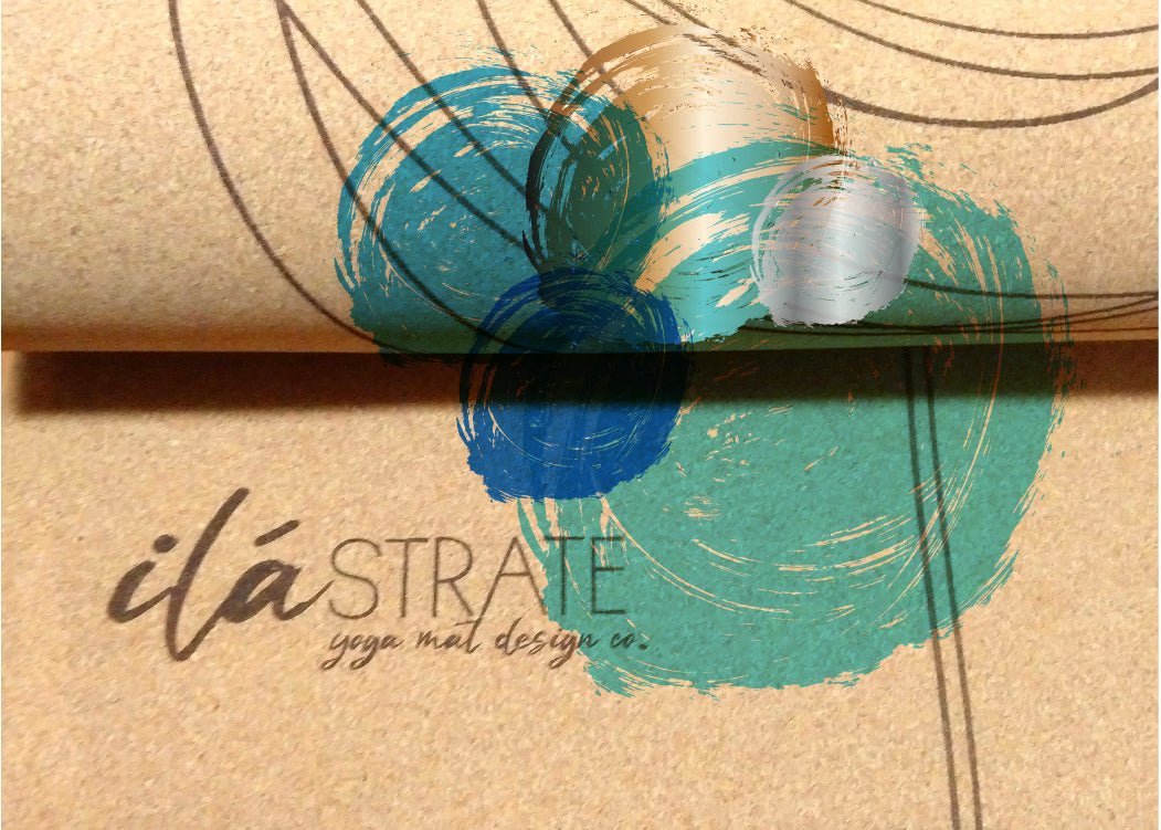 Jūti Cork Yoga Mat - Yoga Mat - Hand Painted - ilāSTRATE™ -