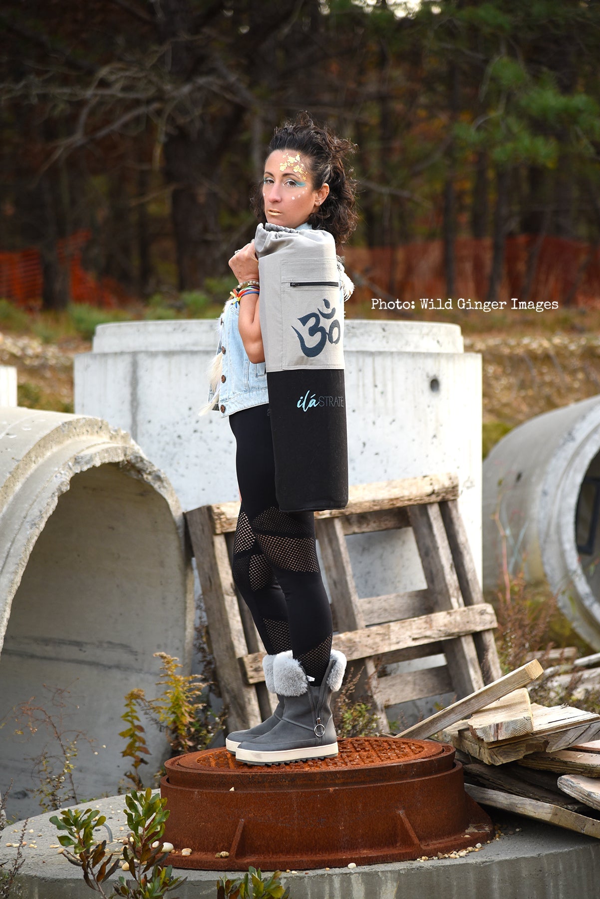 Om Yoga Mat Bag - Yoga Accessory - ilāSTRATE™ -