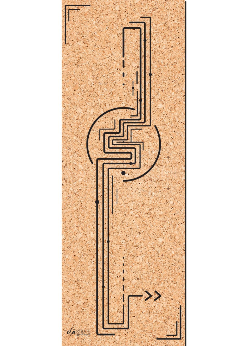 Dragon Cork Yoga Mat-Yoga Mat - Hand Painted-ilāSTRATE™ Yoga Mat Design Co.-