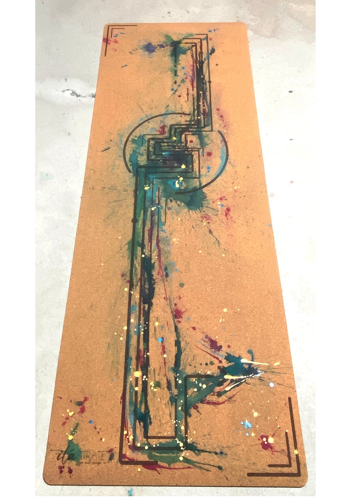 Dragon Cork Yoga Mat-Yoga Mat - Hand Painted-ilāSTRATE™ Yoga Mat Design Co.-