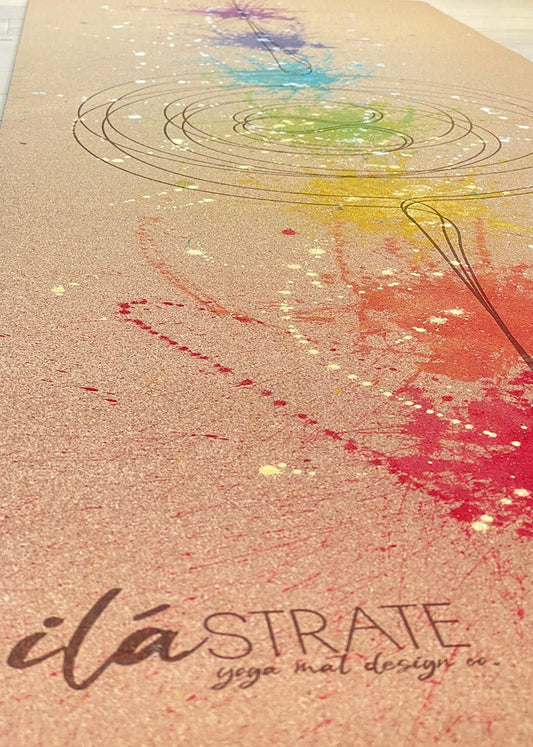 gorgeous Cork Yoga Mat - Yoga Mat - Hand Painted - ilāSTRATE™ - 