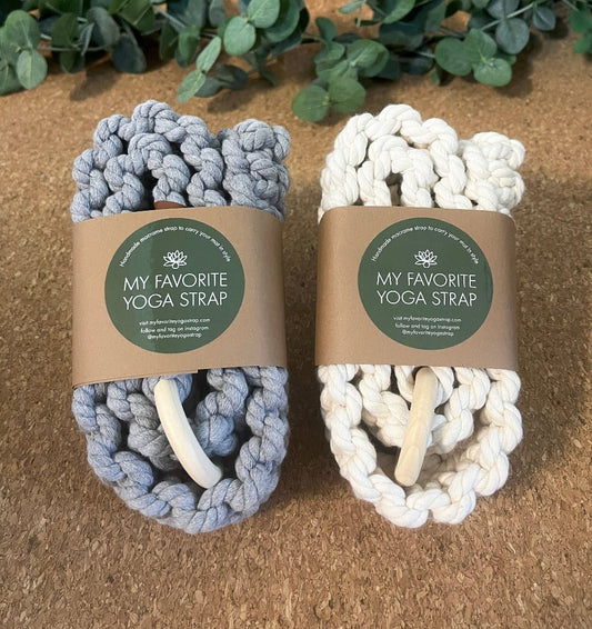 Hand Made Macrame Strap by My Favorite Yoga Strap - ilāSTRATE™ Yoga Mat Design Co.-