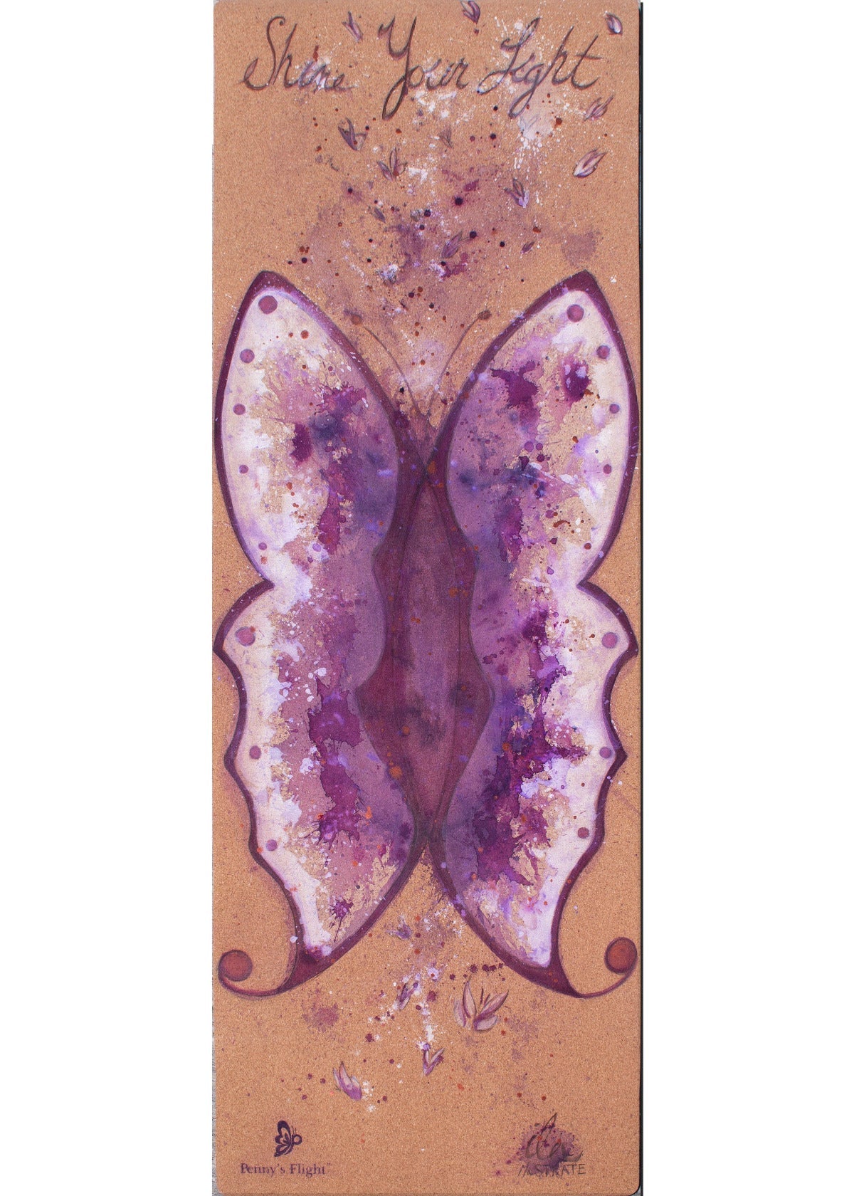 Penny’s Yoga Mat-Yoga Mat - Hand Painted-ilāSTRATE™ Yoga Mat Design Co.-