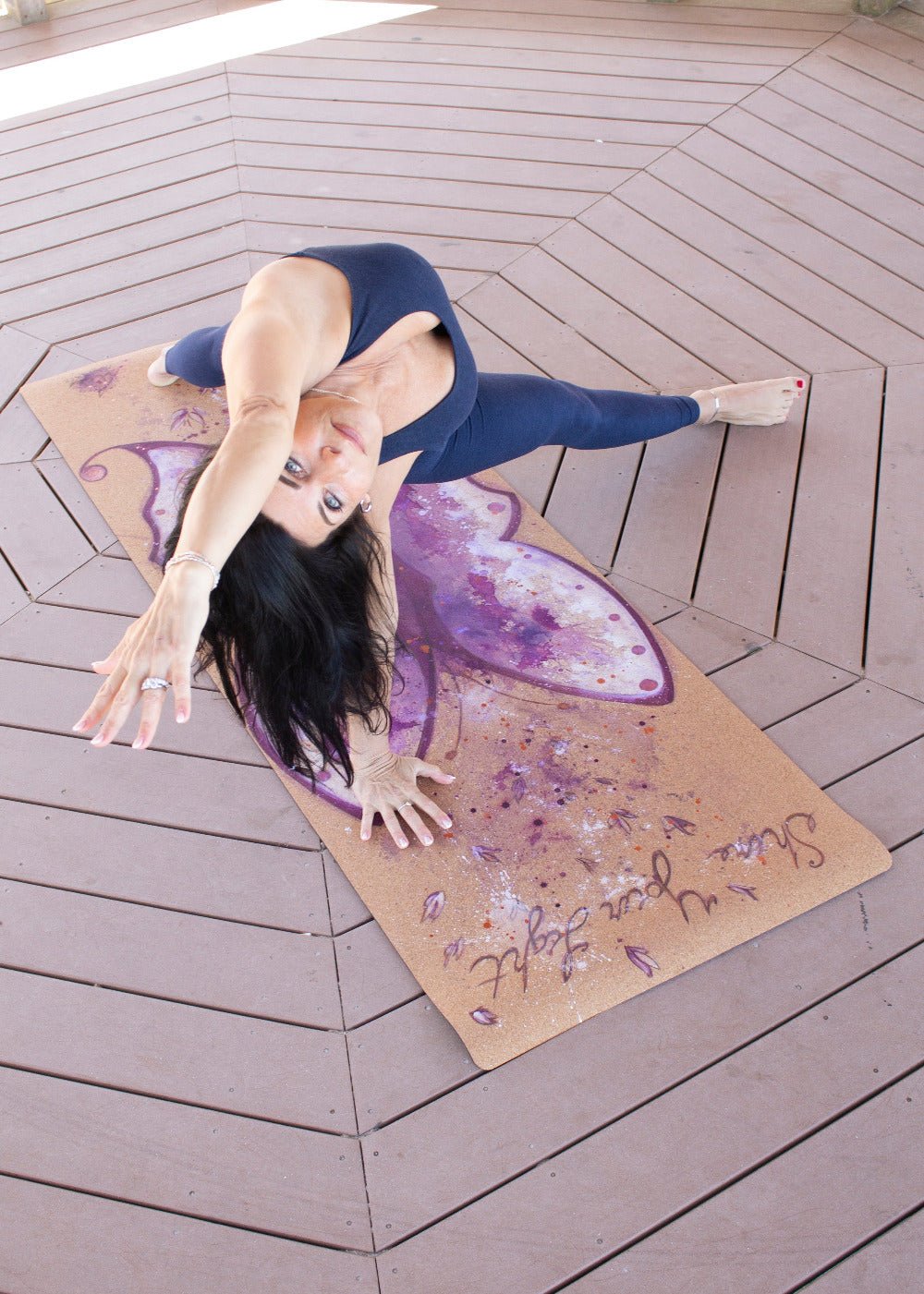 Penny’s Yoga Mat-Yoga Mat - Hand Painted-ilāSTRATE™ Yoga Mat Design Co.-