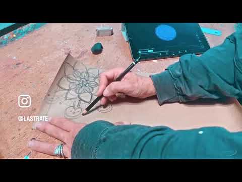 OM Mandela: Original Painted Cork Yoga Mat; design in progress