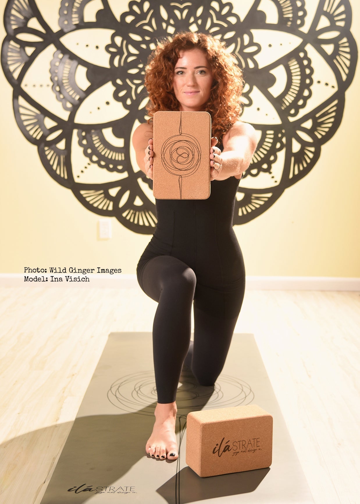 cork Yoga Block - Yoga Props - with juti design by ilāSTRATE™ - 