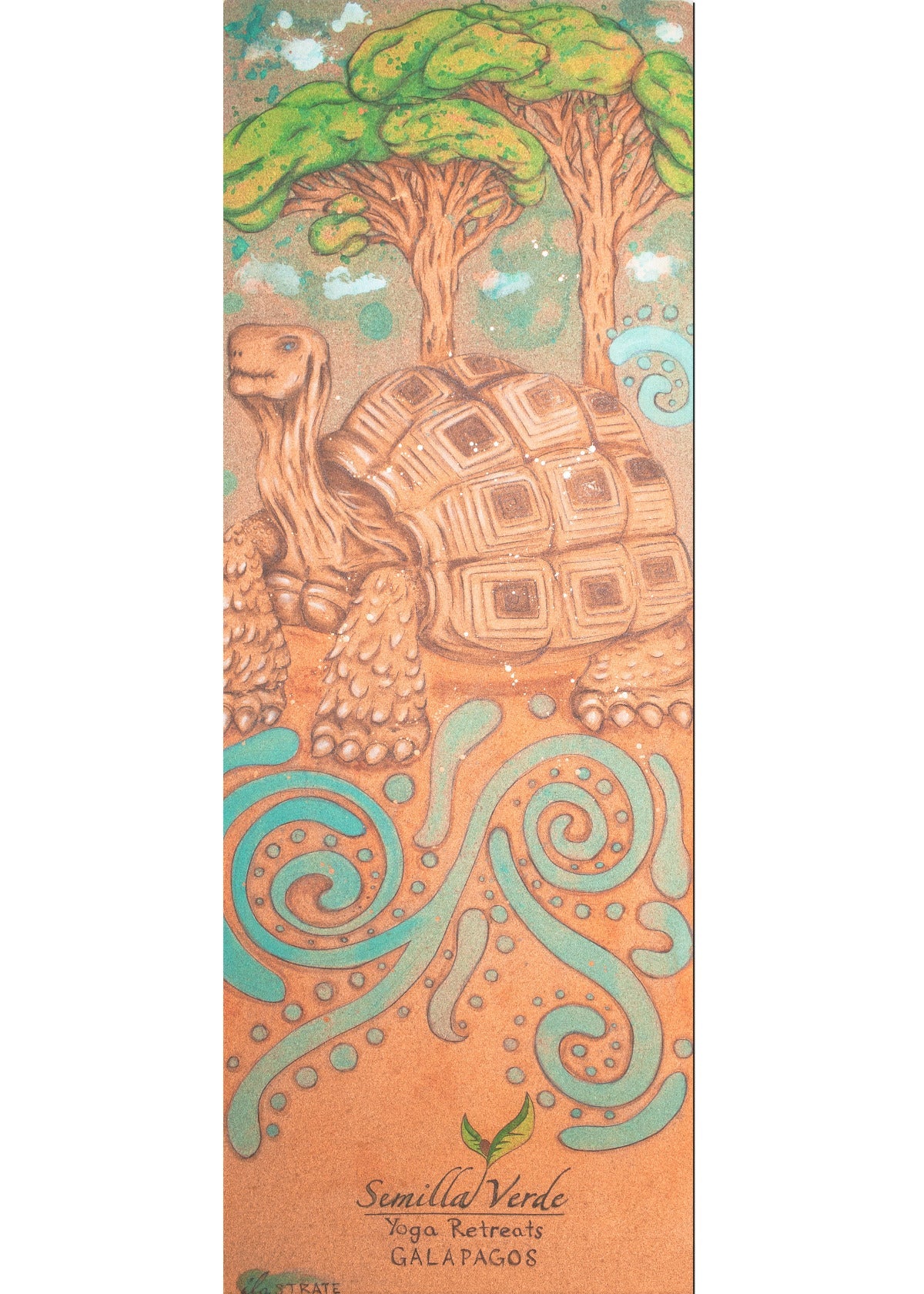 Tortoise of Semilla Verde Yoga Mat-Yoga Mat - Hand Painted-ilāSTRATE™ Yoga Mat Design Co.-