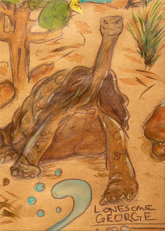 Tribute to Lonesome George-Yoga Mat - Hand Painted-ilāSTRATE™ Yoga Mat Design Co.-