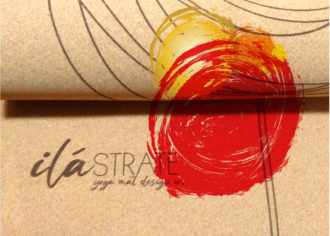 True North Painted Cork Yoga Mat-Yoga Mat - Hand Painted-ilāSTRATE™ Yoga Mat Design Co.-